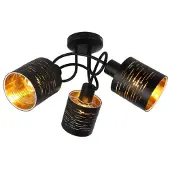 Globo Lighting Plafonnier noir Tunno 3 lumières