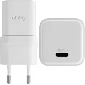 Forever Chargeur secteur USB-C 20W, type C, puissant, rapide, blanc, petits cubes