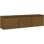 vidaXL Armoires TV 3 pcs. Pin massif brun miel