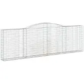 vidaXL Gabion avec arc surélevé 400x30x120/140 cm Fer galvanisé