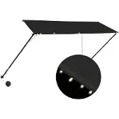 Syfax Auvent rétractable avec LED 300x150 cm Anthracite