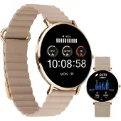 Xcoast SIONA 2 Wave Sand Montre intelligente pour femme - AMOLED, étanche, pouls, pression sanguine, oxygène dans le sang, 7 jours de batterie, iOS & Android