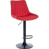 CLP Tabouret de bar Toni, revêtement en tissu, pivotant et réglable en hauteur de manière progressive. Couleur : noir. Structure : noire