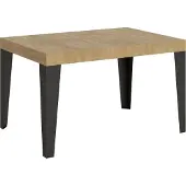 Itamoby Table Extensible 90X130/234 Cm Chêne Flammé Nature Structure Anthracite