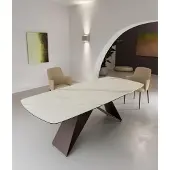 STONES Thanos Table Fixe (220X110 Cm) En Céramique Marron