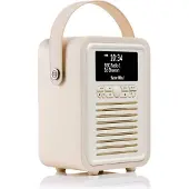 View Quest Retro Mini Radio DAB/DAB+/Bt Banque d'énergie incluse, Beige