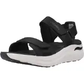 SKECHERS pour femme. 119465 Sandales Arch Fit 2.0 - Go-Ge Noir (36), 1 à 3 cm, Velcro, Casuel
