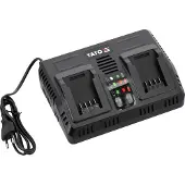 YATO Chargeur double 18 V (2,4-4,5 A), Chargeur