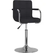 Syfax Tabouret de bar Noir Tissu