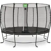 Exit Lotus Classic Trampoline ø366cm – Sur pieds – Rond – Trampoline de Jardin – Noir