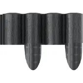Cellfast ECO Bordure de pelouse Palissade de jardin Bordure de pelouse Bordure de massif décorative Résistant aux UV Anthracite 2,4m
