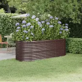 Prolenta Maison Exclusive - Lit surélevé de jardin Acier galvanisé marron