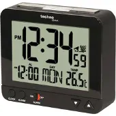 Techno Line Horloge radio avec veilleuse noire