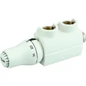 Danfoss Jeu de vannes VHS RAL 9016 Radiateur R 1/2, angle, 1 pièce.