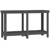 Syfax Banc de travail Gris 140x50x80 cm Bois de pin massif
