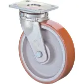 BS Rollen BS Roulettes Roulette pivotante pour charges lourdes RC100 diamètre 250mm capacité de charge 1300kg roue en polyuréthane plaque 138x110mm - RR100.C10.250