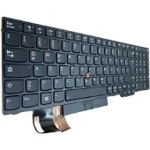 T-ProTek Clavier FRANÇAIS Noir Cadre Eclairage,Trackpoint pour Lenovo ThinkPad L580 20LW