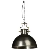 Relaxdays Suspension de style industriel, finition mate, grande taille, H x l x P : 145 x 40,5 x 40,5 cm, en forme de cloche, métal, douille E27 jusqu'à 40 W, anthracite