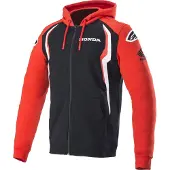 Alpinestars Sweat à capuche et fermeture éclair HONDA, (rouge/noir, taille L)