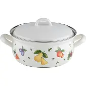 Riess Casserole avec couvercle Ø20cm 2,1L Fruit Garden émail