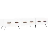 Syfax Meuble TV blanc 150x36x30 cm bois d'ingénierie