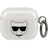 Karl Lagerfeld Kla3Uchgs Airpods 3Cover Srebrny/Silver Glitter Choupette