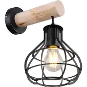 Globo Lighting Applique murale métal noir mat, 1x E27