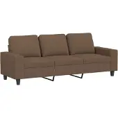 vidaXL Canapé à 3 places Marron 180 cm Tissu