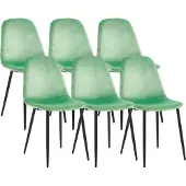 VCM Chaises de salle à manger 6s | Chaise de cuisine scandinave rembourrée | Dimensions env. H. 83 x W. 54 x D. 59 cm | Dossier confortable | Chaise à manger - Fiolo