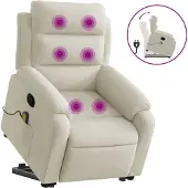 Sonstiges Fauteuil de massage avec releveur Crème Velours