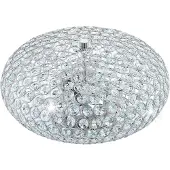 Eglo 95284 Clemente plafonnier en cristal Ø 35cm chrome clair