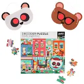Petit Collage Puzzle Décodeur Quartier sympathique - Jouet éducatif