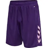 Hummel Pantalon de sport aubergine / blanc