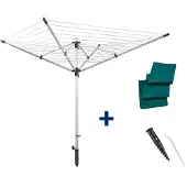 Leifheit LinoLift 600 Séchoir Parapluie 60 Mètres + Douille de Fixation
