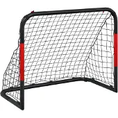 Syfax But de football avec filet rouge et noir 90x48x71 cm acier