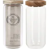 Excellent houseware Récipient de stockage en verre 1000 ml Boho