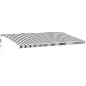 vidaXL Store rétractable automatique Anthracite et blanc 600x300 cm