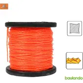 Flo Fil de fauche silencieux, fil de coupe, carré 2,0 mm x 90 m