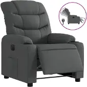 vidaXL Fauteuil relax électrique gris foncé Tissu