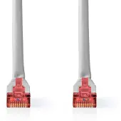 Nedis Câble réseau CAT6 - RJ45 mâle - RJ45 mâle - SF/UTP - 15.0 m - rond - PVC - gris - Étiquette