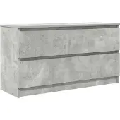 Syfax Meuble TV gris béton 100x35x54 cm bois d'ingénierie