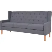 vidaXL Ensemble de canapés 2 pièces tissu gris