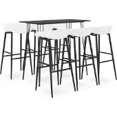 Syfax Ensemble de bar 7 pcs Noir et blanc