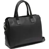 The Chesterfield Brand Cuir sac à main sac à épaule pour ordinateur portable Valmonte Shoulderbag Black noir