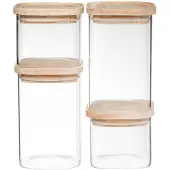 5 Five Lot De 4 Bots Cuisine Empilables