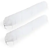 Relaxdays Tunnels de protection , lot de 2, 5 m de long chacun, protection des plates-bandes contre les nuisibles, filet anti-oiseaux à mailles fines, non-tissé, blanc