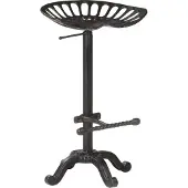 Prolenta Maison Exclusive - Tabouret de bar noir en fonte