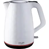 Adler Bouilloire électrique AD 1277 W, 1,7 L, 2200 W, blanche