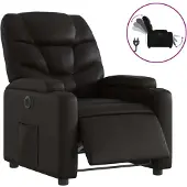 Sonstiges Fauteuil inclinable électrique Noir Similicuir