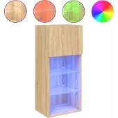 Sonstiges Meuble TV avec lumières LED chêne sonoma 40,5x30x90 cm